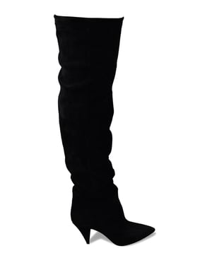 Saint Laurent Era 85 over-the-knee boots Svarta
