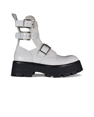 Alexander McQueen Rave gesplaarzen wit