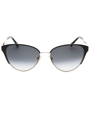 Kate Spade donkergrijze SF-lens gouden zonnebril met zwart detail