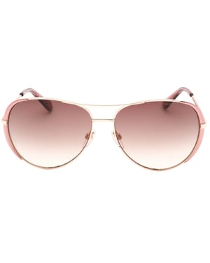 Marc Jacobs brun lins rosa detalj guld solglasögon