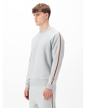Luke 1977 Men's Massachusetts Tape Detail Sweatshirt in Grey