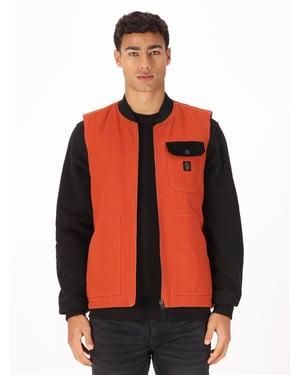 Luke 1977 Men's Vyrnwy Quilted Gilet in Orange