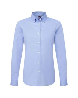 Premier Dames/Dames Supreme Oxford Formeel Overhemd Met Lange Mouwen (Oxford Blauw)