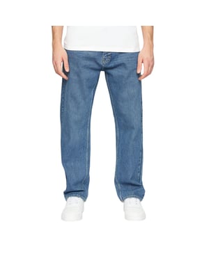 Crosshatch Mens Tillman Stone Wash Baggy Jeans (Sten)