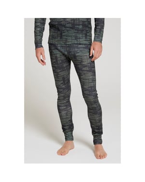 Mountain Warehouse Heren Talus Dash Print Thermobroek (Kaki Groen)