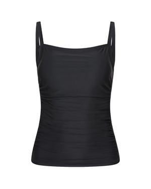 Mountain Warehouse Dames Effen Buik Controletankini Top (Zwart)