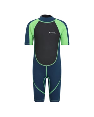 Mountain Warehouse Wetsuit met contrasterende panelen voor kinderen (Groen)