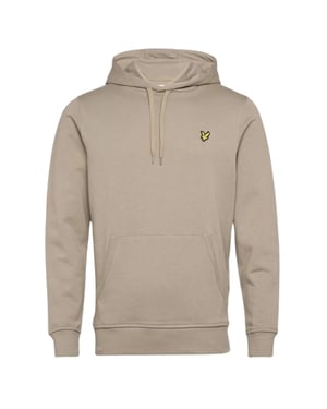 Lyle & Scott merk kaki rookbeige pull-over hoodie