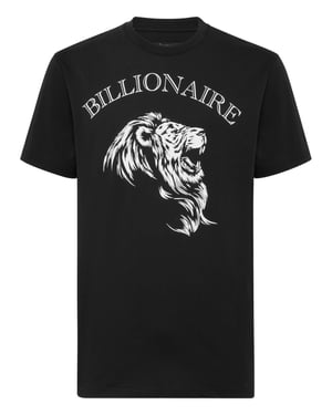 Embroidered Round Neck T-Shirt Lion
