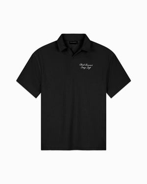Zwarte Bananas Terry Lounge Polo, Zwart