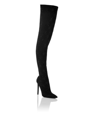 Stövlar Höga Klackar Overknees Monogram