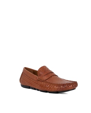 Dune Mens Bradlay Woven - Leather Stamp Weave Driver
