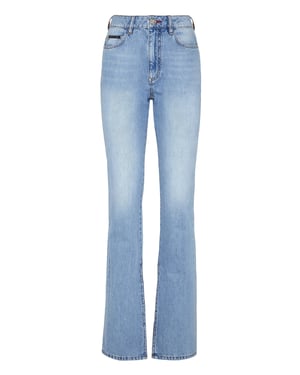 Jeans med utsvängd passform, ikonisk plein
