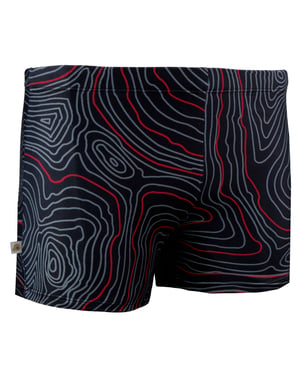 Badshorts för Män med åtsittande Randiga Boxershorts
