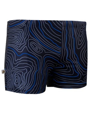Badshorts för Män med åtsittande Randiga Boxershorts