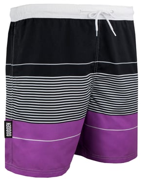 Zwemshort voor Heren met Patroonstrepen Paars
