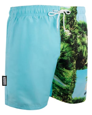 Heren Zwemshort met Palmpatroon Groen