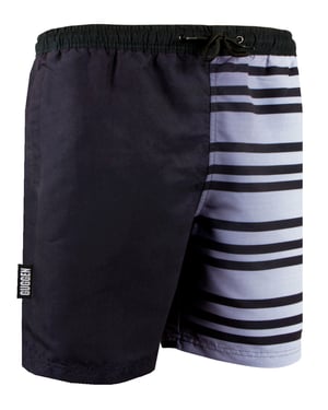 Zwemshort voor Heren met Patroonstrepen Wit Zwart