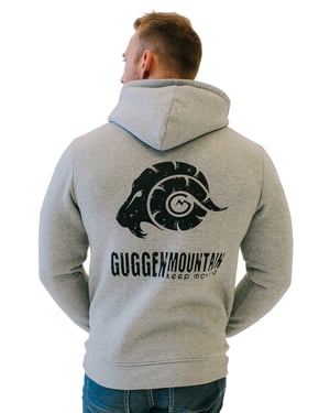 Heren wandelhoodie fleece hoodie outdoor met logo lichtgrijs
