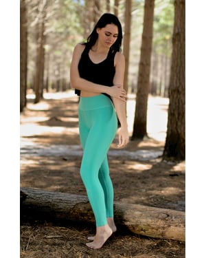 Naadloze Leggings voor Dames Turkoois