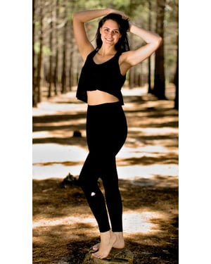 Naadloze Leggings voor Dames Zwart