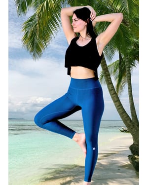 Naadloze Leggings voor Dames Donkerblauw