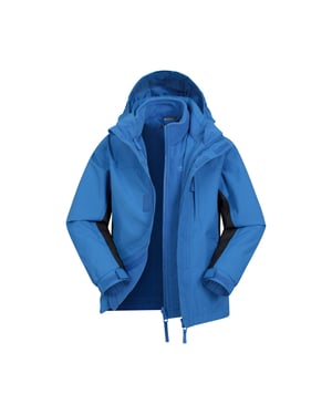 Mountain Warehouse Kinder/Kids Cannonball 3 in 1 Waterdichte Jas (Kobalt)