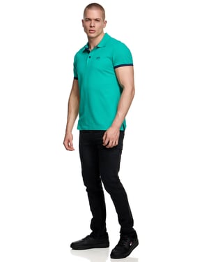 Contrast Polo Piqué Shirt Normale Pasvorm