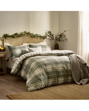 Wylder Nature Braemar Check Soft Brushed Cotton Duvet Set