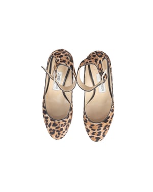 Jimmy Choo Helena 65 Leopard Print Pumps in Calf Hair Leather