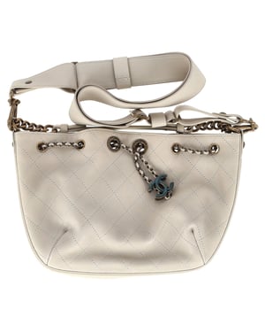 Chanel CC Paris-Rome Shoulder Bag in White Leather