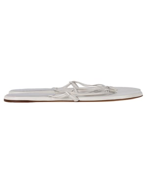 Gabriela Hearst Flip Flop Sandals in White Leather