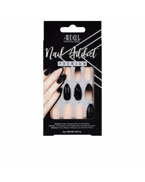 Nail Addict Svart Nitar & Rosa Ombre