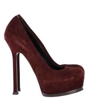 Saint Laurent Tribtoo Platform Pumps in Bourgondisch Suède