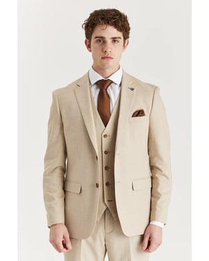 Men's Beige Lightweight Summer Single-Breasted Blazer