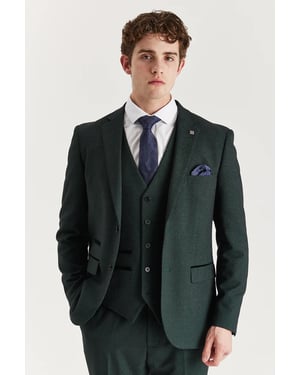 Men's Green Suit Blazer Prince Of Wales Formal Blazer