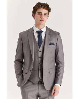 Men’s Grey Tailored Suit Blazer Formal Jacket