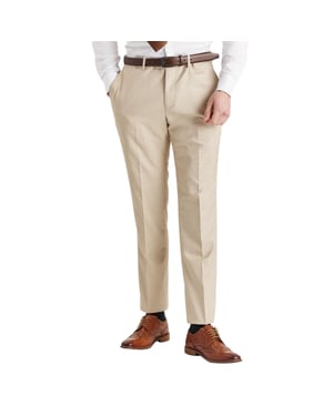 Men's Beige Lightweight Summer Wedding Party Trouser