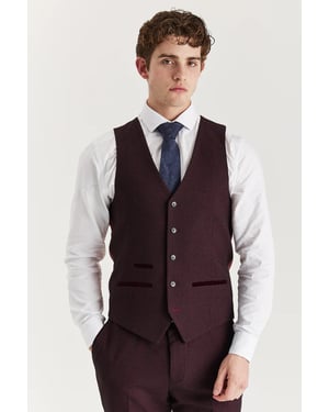 Heren wijnpakvest Prince of Wales formeel vest