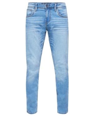 Lichtblauwe gebruikte jeansbroek "MELVIN" Slim Fit katoen-stretch