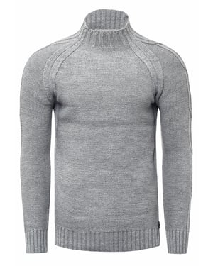 Chunky effen kleur trui met hoge kraag