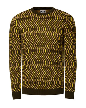 80s Design Fijn Gebreide Trui Met Ronde Hals