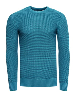 Chunky Slim Fit Trui met Ronde Hals