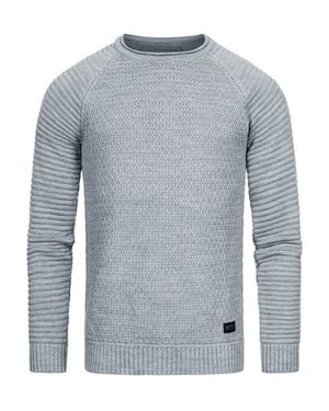 Zware biker Chunky trui met ronde hals
