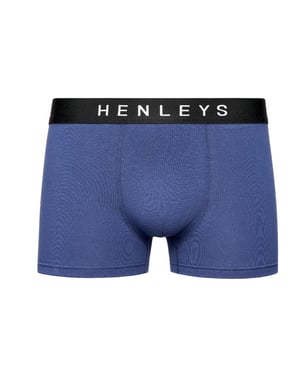 Henleys Heren Inky Boxershorts (Set van 3) (Blauw)