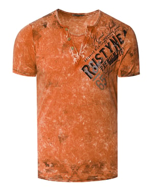 V-hals T-shirt met logo-print aan de zijkant