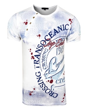 T-shirt met ronde hals en print over het hele voorpand