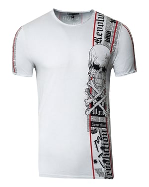 T-shirt met voor- en achterkant bedrukt