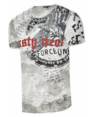 gewassen T-shirt met adelaarprint