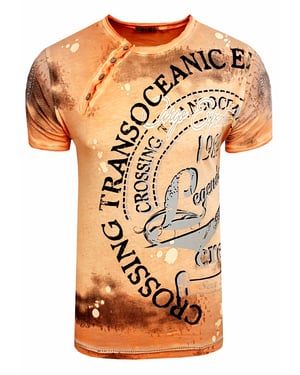 T-shirt met ronde hals en print over het hele voorpand